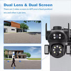 X7 2MP Multi-lens Panoramic Solar Surveillance PTZ Dome Camera