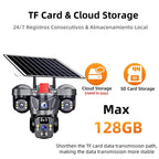 D31 9MP Multi-lens Panoramic Solar Surveillance PTZ Dome Camera