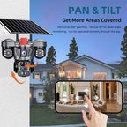 D31 9MP Multi-lens Panoramic Solar Surveillance PTZ Dome Camera