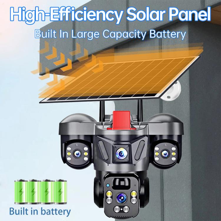 D31 9MP Multi-lens Panoramic Solar Surveillance PTZ Dome Camera