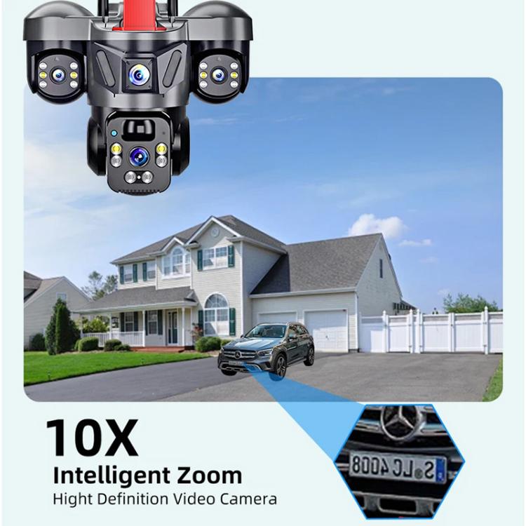 D31 9MP Multi-lens Panoramic Solar Surveillance PTZ Dome Camera