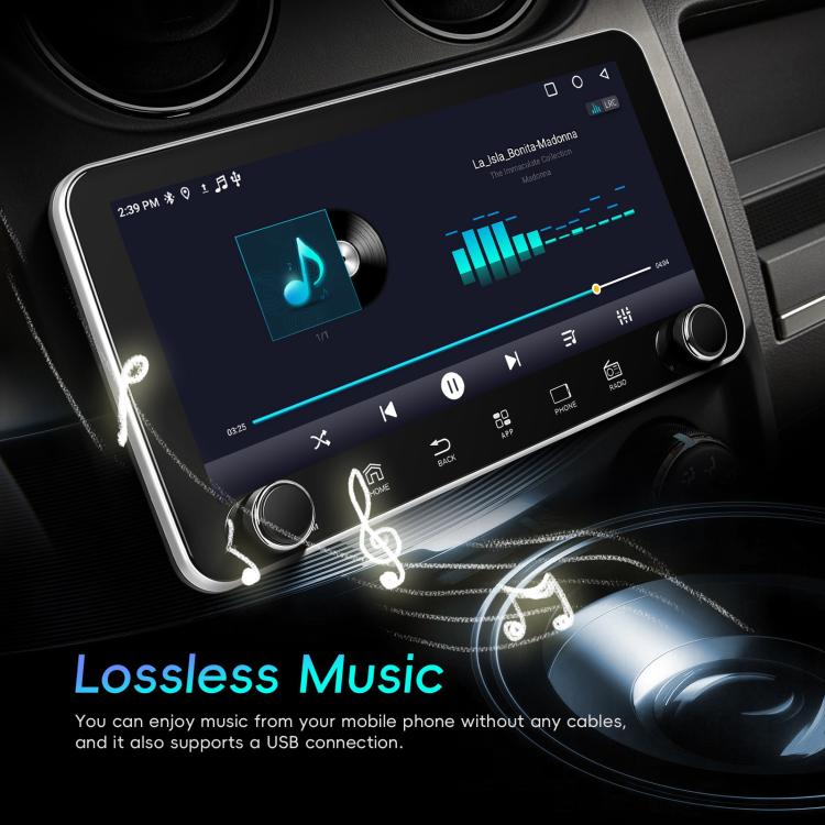 10.36 inch Screen Android 15 Car CarPlay Navigation Integrated Machine with Dual Knob