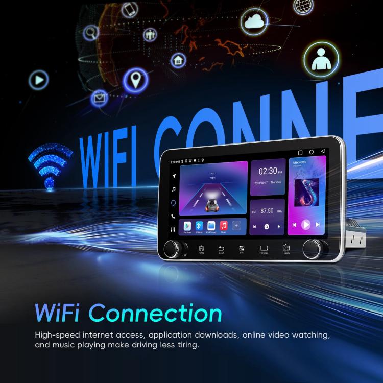 10.36 inch Screen Android 15 Car CarPlay Navigation Integrated Machine with Dual Knob