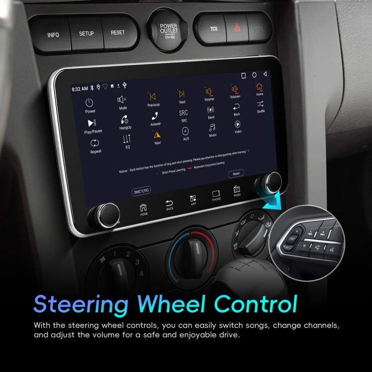 10.36 inch Screen Android 15 Car CarPlay Navigation Integrated Machine with Dual Knob