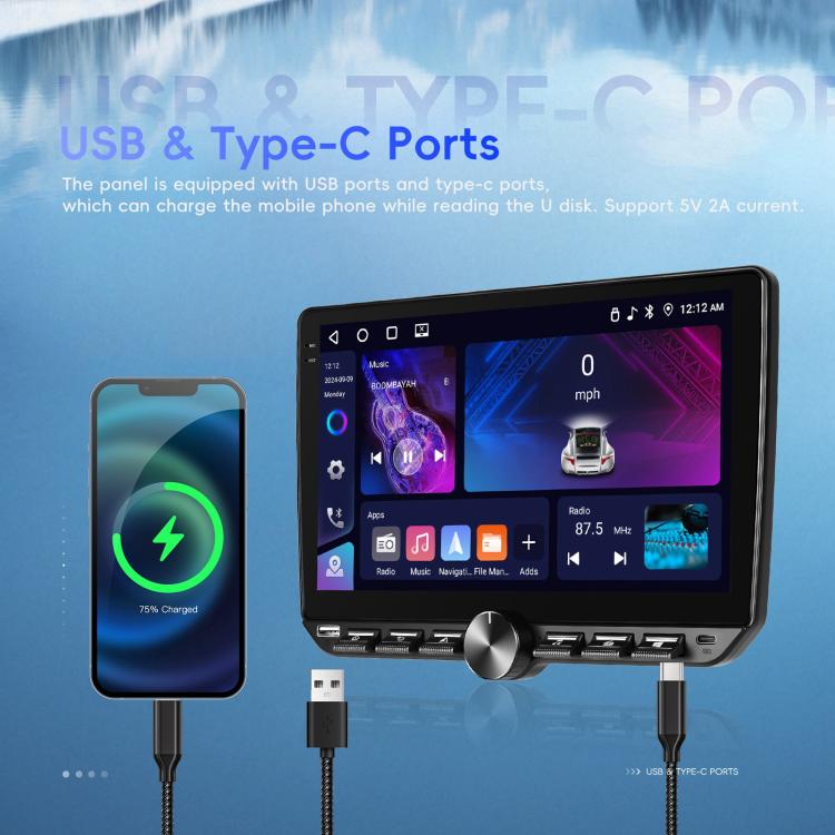 10 inch Screen Android 15 Car Navigation Audio Video Integrated Machine