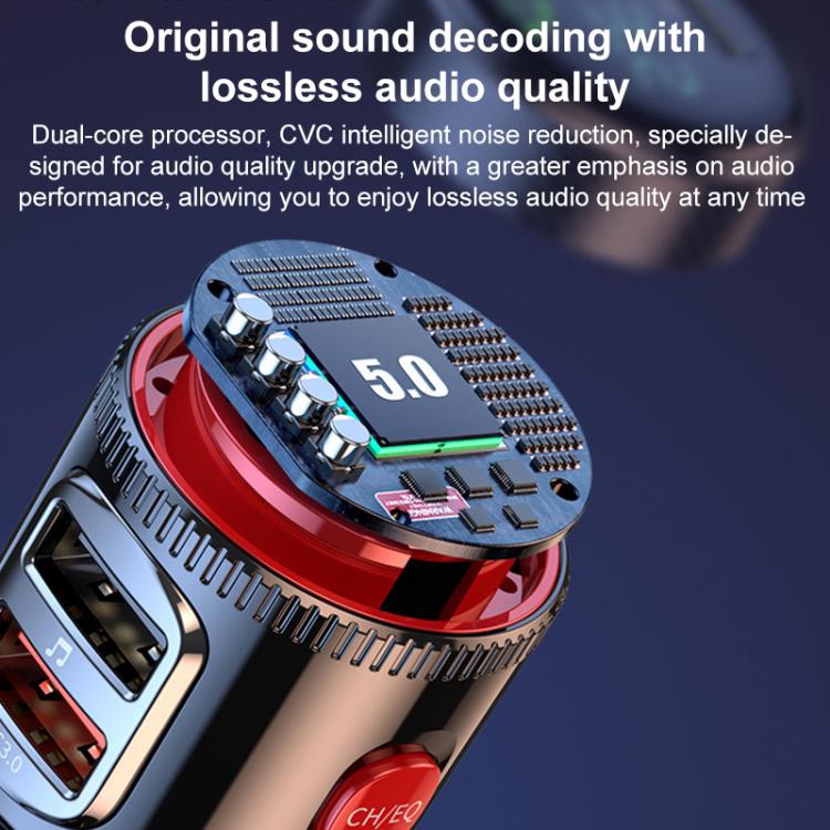 T23 Car FM Transmitter Bluetooth Player Fast Charging