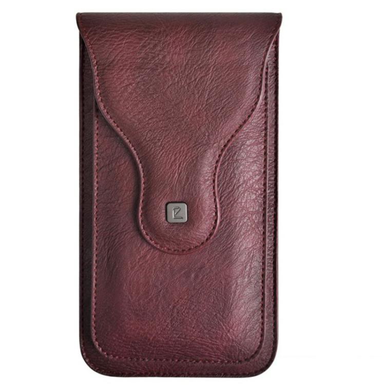 VIETAO Dual-Layer Pockets Crazy Horse Waist-Hanging Phone Bag