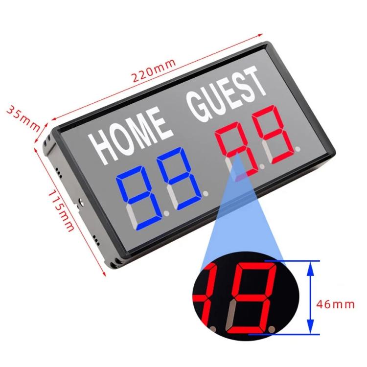 KYX--0014 LED Portable Electronic Scoreboard Remote Control Sports Game Score Record