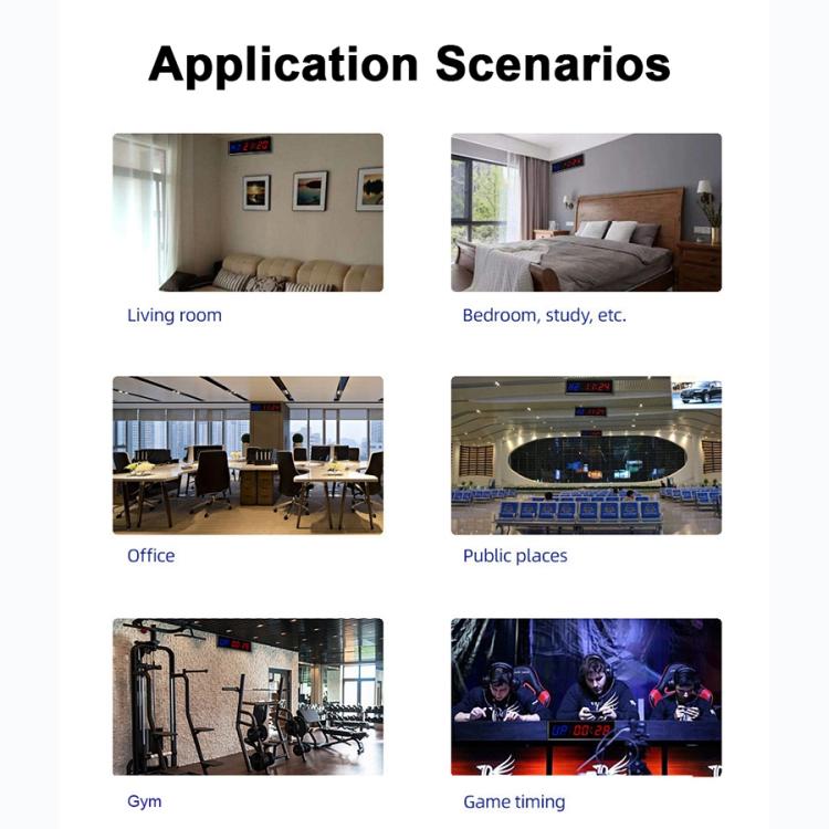 KYX--0015 1.5 inch 6-digit Cycle Interval Fitness Exercise Multi-function Timer