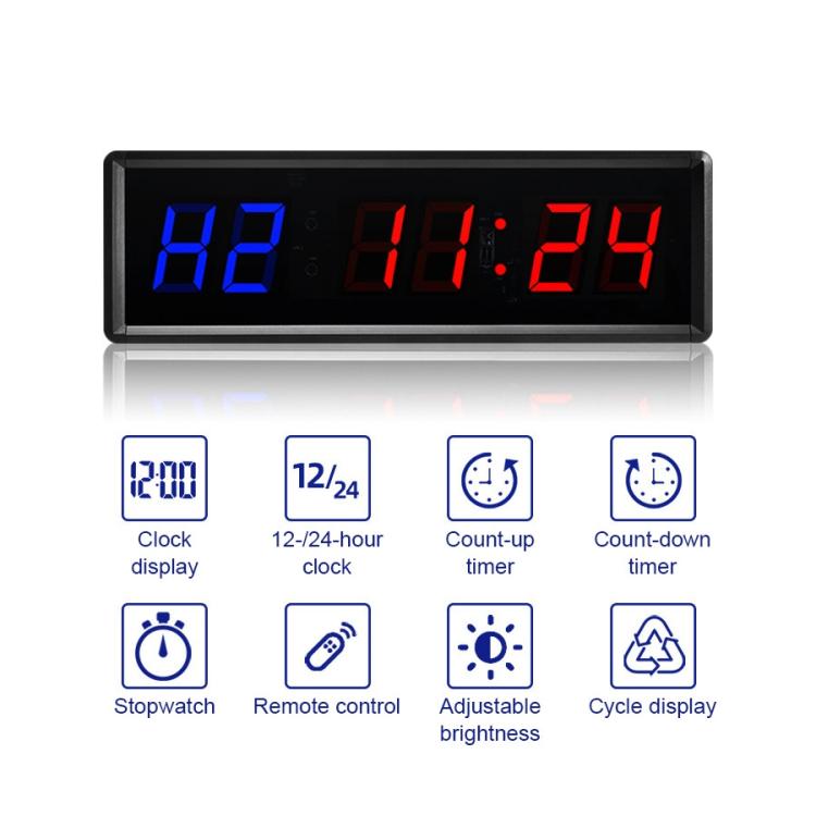 KYX--0015 1.5 inch 6-digit Cycle Interval Fitness Exercise Multi-function Timer