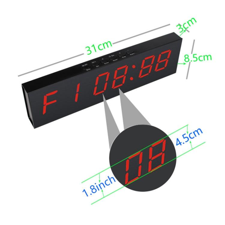 KYX--0018 Plastic Shell 1.8 inch 6-digit LED Sports Fitness Multi-function Timer