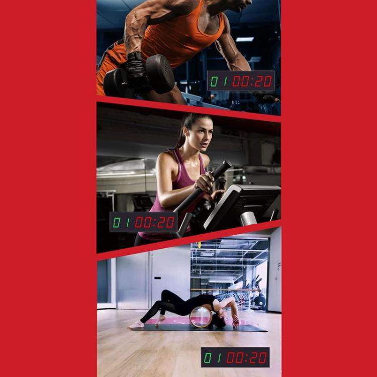 KYX--0018 Plastic Shell 1.8 inch 6-digit LED Sports Fitness Multi-function Timer