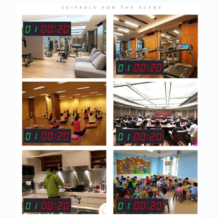 KYX--0018 Plastic Shell 1.8 inch 6-digit LED Sports Fitness Multi-function Timer