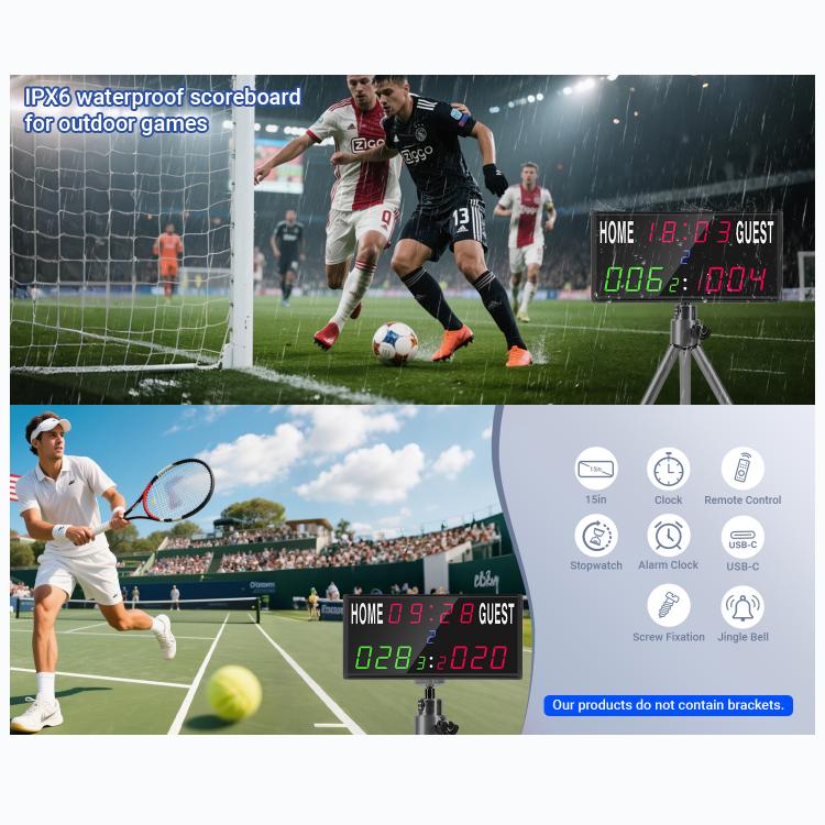 KYX--0030 13-digit LED Electronic Scoreboard Remote Control Multi-function Competition Timer