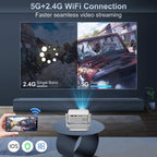 Cheerlux C6C Android Version 1280x720P 180ANSI Bluetooth 5.0 Smart Projector, with Gimbal