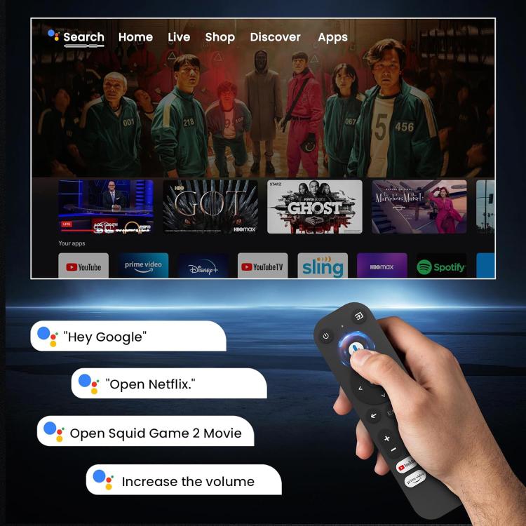 Cheerlux C10 Google TV Version 2K Dongle 1920x1080P 300ANSI Smart Projector