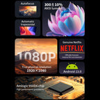 Cheerlux E2C Whale OS Version 1920x1080P 300ANSI Smart Projector