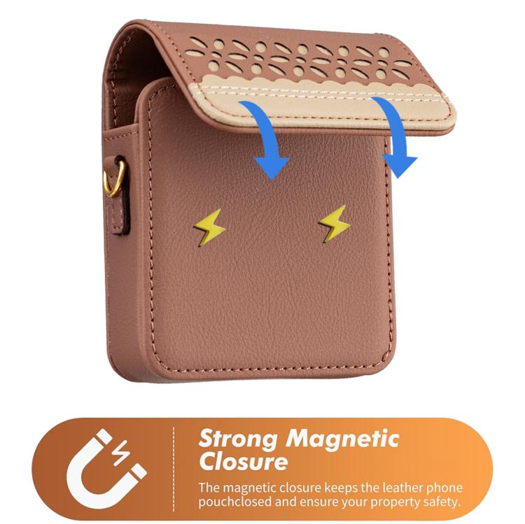 BFB13 BINFEN Color Flowers Crossbody Flip Phone Leather Bag