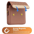 BFB13 BINFEN Color Flowers Crossbody Flip Phone Leather Bag