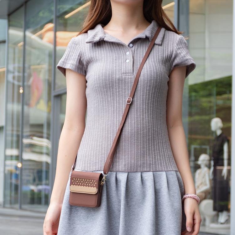 BFB13 BINFEN Color Flowers Crossbody Flip Phone Leather Bag