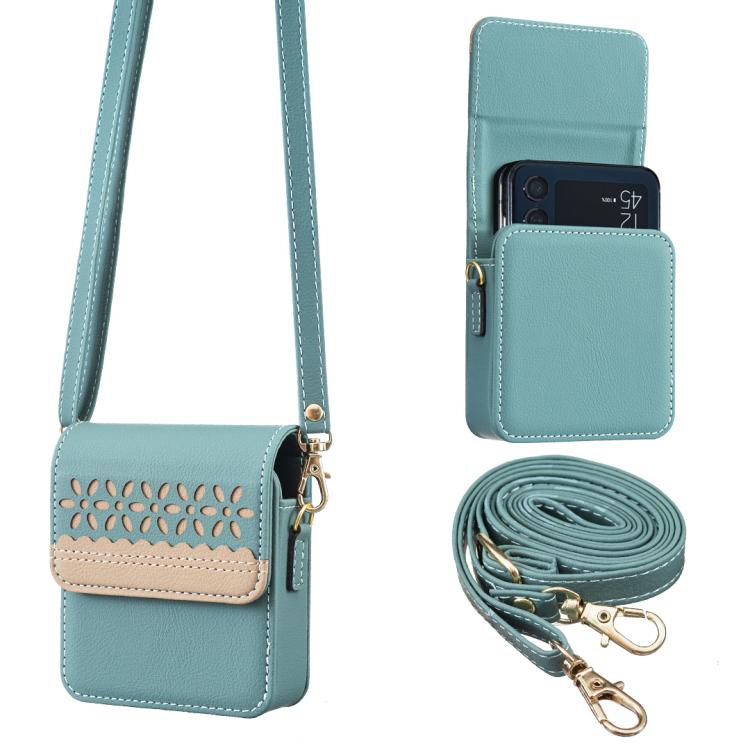 BFB13 BINFEN Color Flowers Crossbody Flip Phone Leather Bag