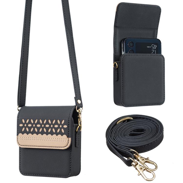 BFB13 BINFEN Color Flowers Crossbody Flip Phone Leather Bag