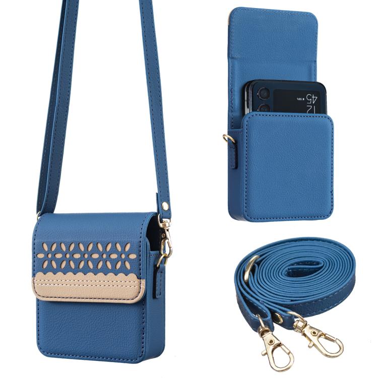 BFB13 BINFEN Color Flowers Crossbody Flip Phone Leather Bag