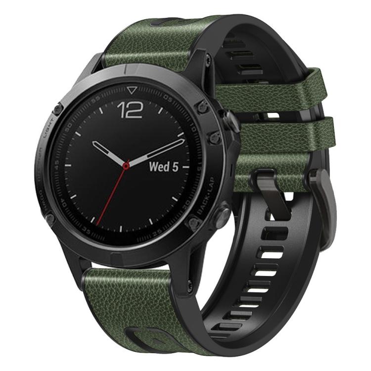 xDfind Leather Skin Silicone Quick Release Watch Band