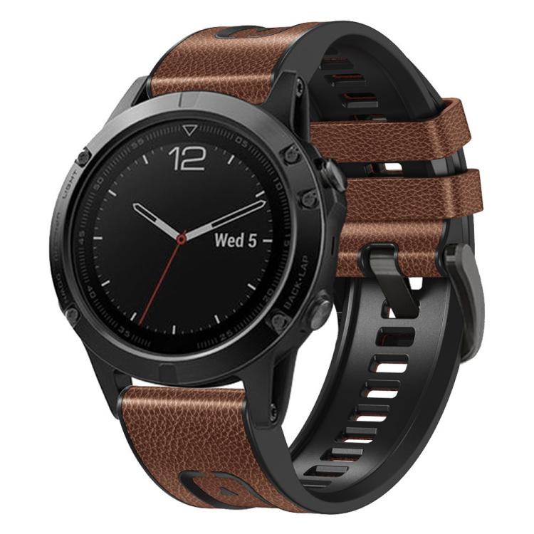 xDfind Leather Skin Silicone Quick Release Watch Band