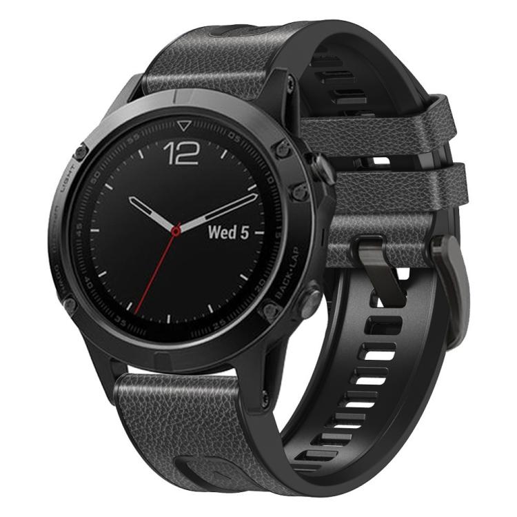 xDfind Leather Skin Silicone Quick Release Watch Band