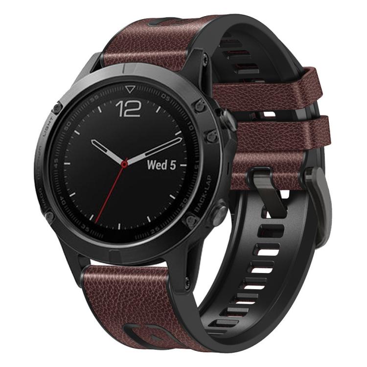 xDfind Leather Skin Silicone Quick Release Watch Band