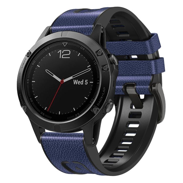 xDfind Leather Skin Silicone Quick Release Watch Band