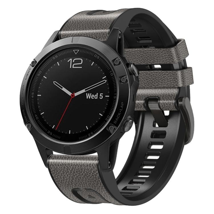 xDfind Leather Skin Silicone Quick Release Watch Band