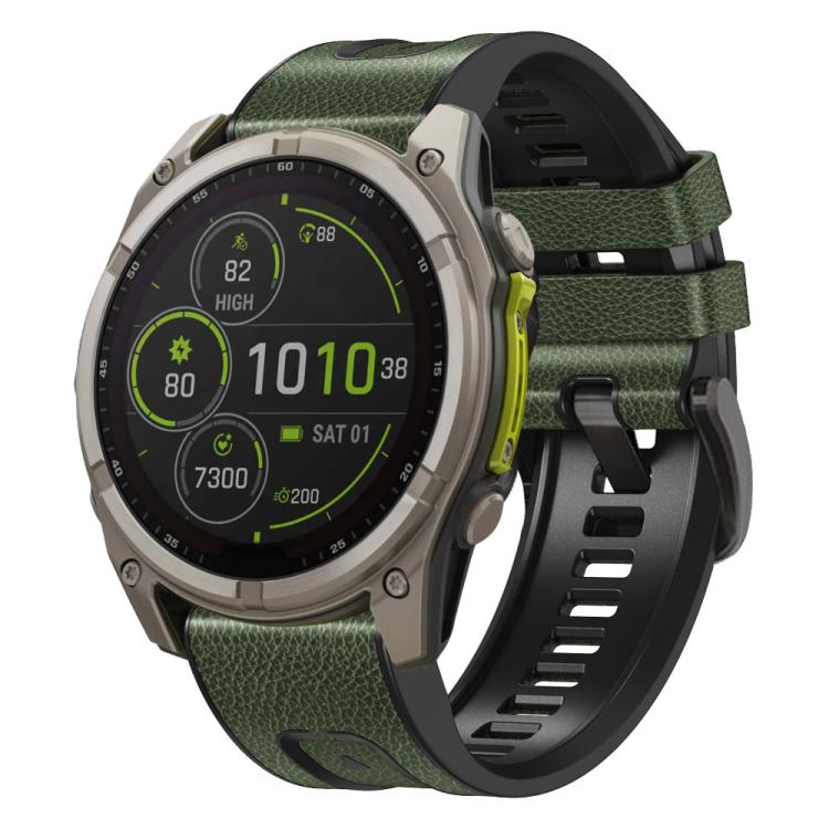 xDfind Leather Skin Silicone Quick Release Watch Band