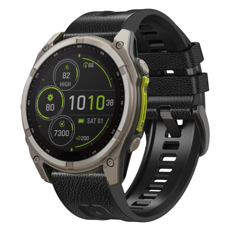 xDfind Leather Skin Silicone Quick Release Watch Band