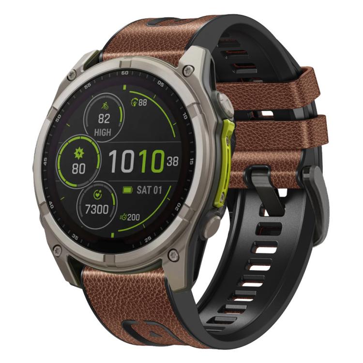 xDfind Leather Skin Silicone Quick Release Watch Band