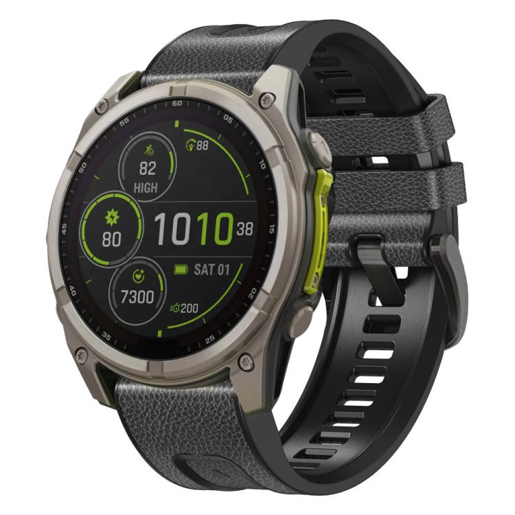 xDfind Leather Skin Silicone Quick Release Watch Band