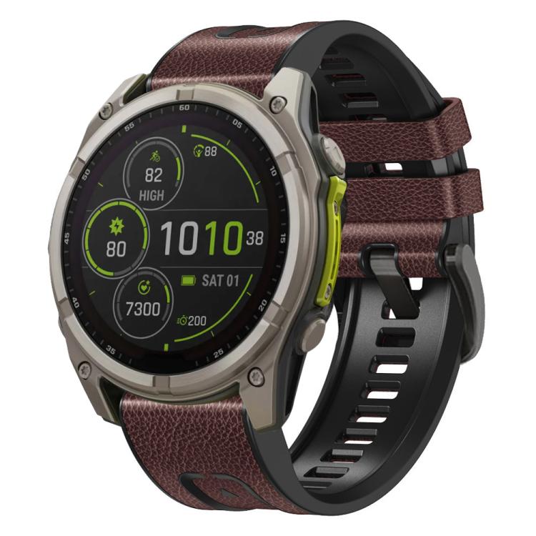 xDfind Leather Skin Silicone Quick Release Watch Band