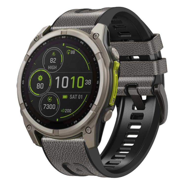 xDfind Leather Skin Silicone Quick Release Watch Band