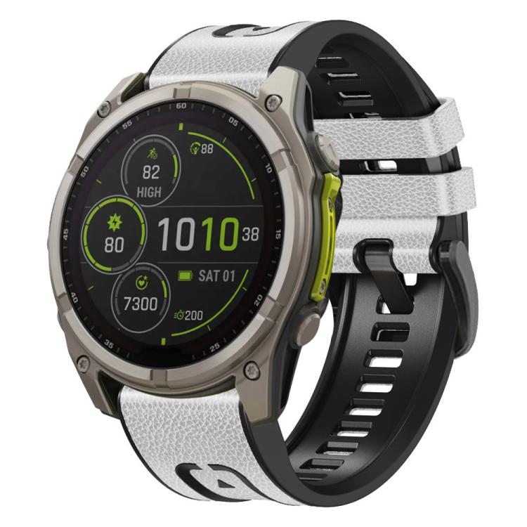 xDfind Leather Skin Silicone Quick Release Watch Band