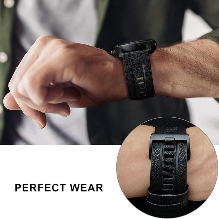xDfind Leather Skin Silicone Quick Release Watch Band