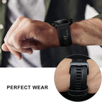 xDfind Leather Skin Silicone Quick Release Watch Band