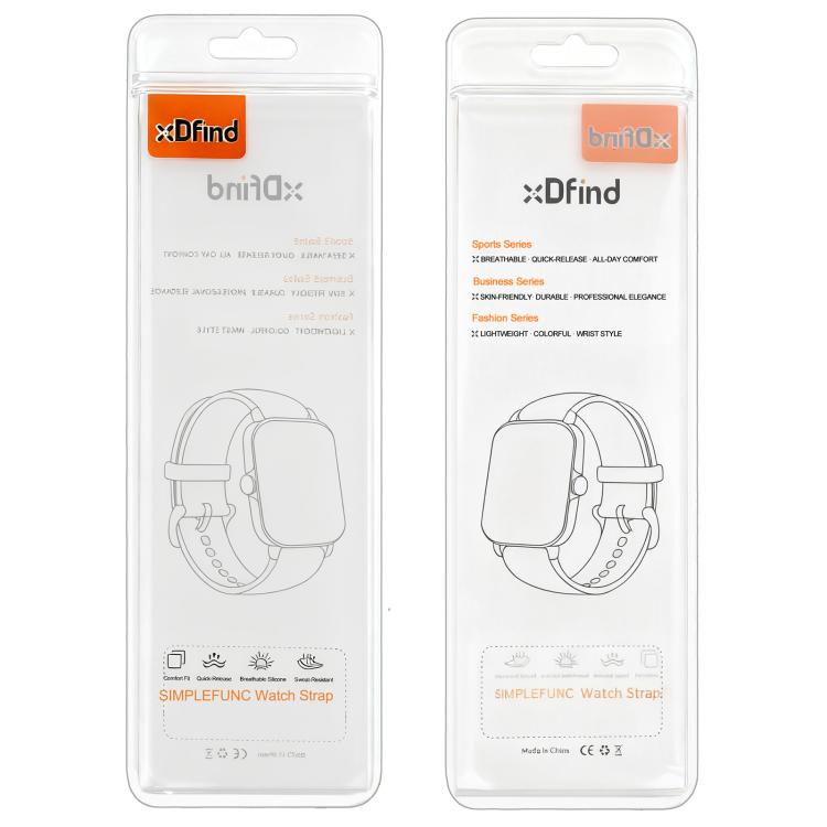xDfind Leather Skin Silicone Quick Release Watch Band