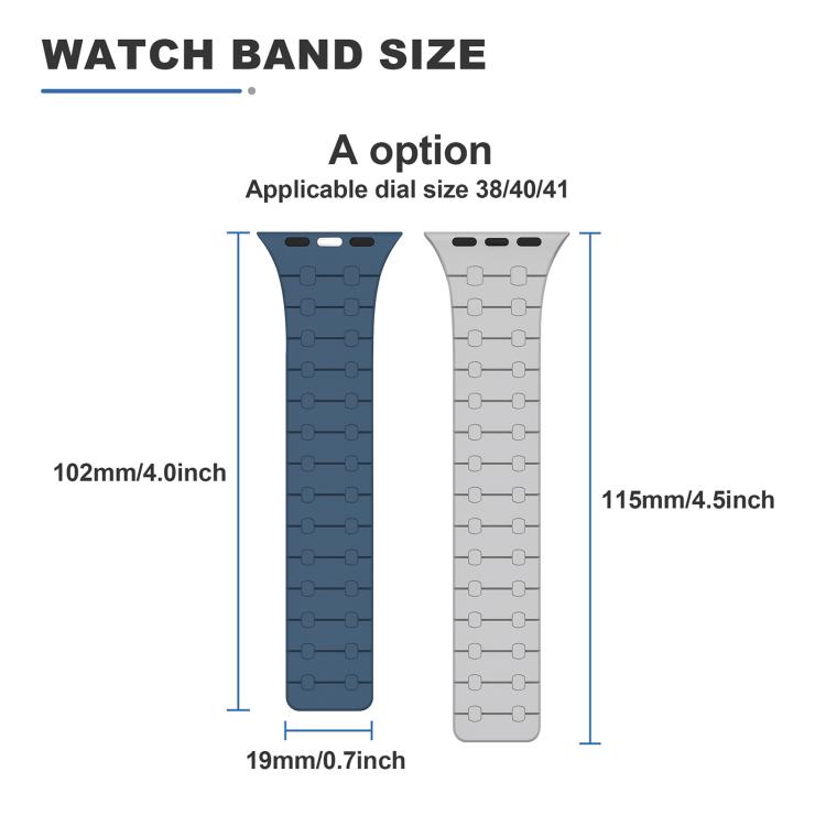 xDfind Contrasting Colors Magnetic Silicone Watch Band