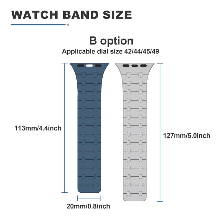 xDfind Contrasting Colors Magnetic Silicone Watch Band