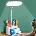 LED 3-color Pen Holder Desk Lamp Smart Voice Control Light