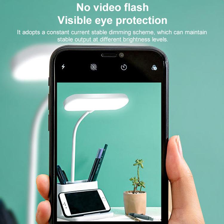 LED 3-color Pen Holder Desk Lamp Smart Voice Control Light