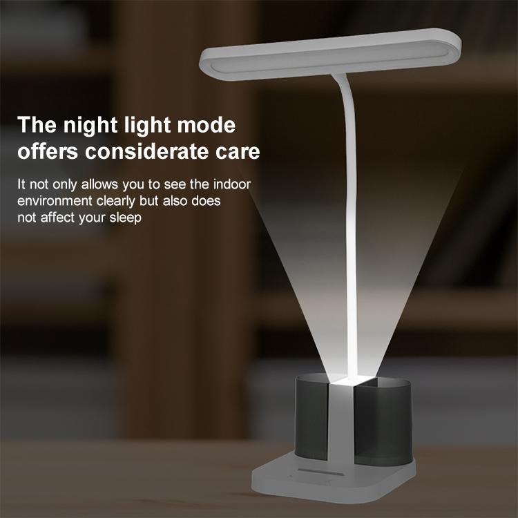 Double Pen Holder USB Rechargeable LED Study Desk Lamp
