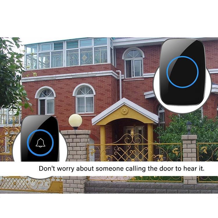 CACAZI A10 300m Long Range No Battery Waterproof LED Light Smart Wireless Doorbell