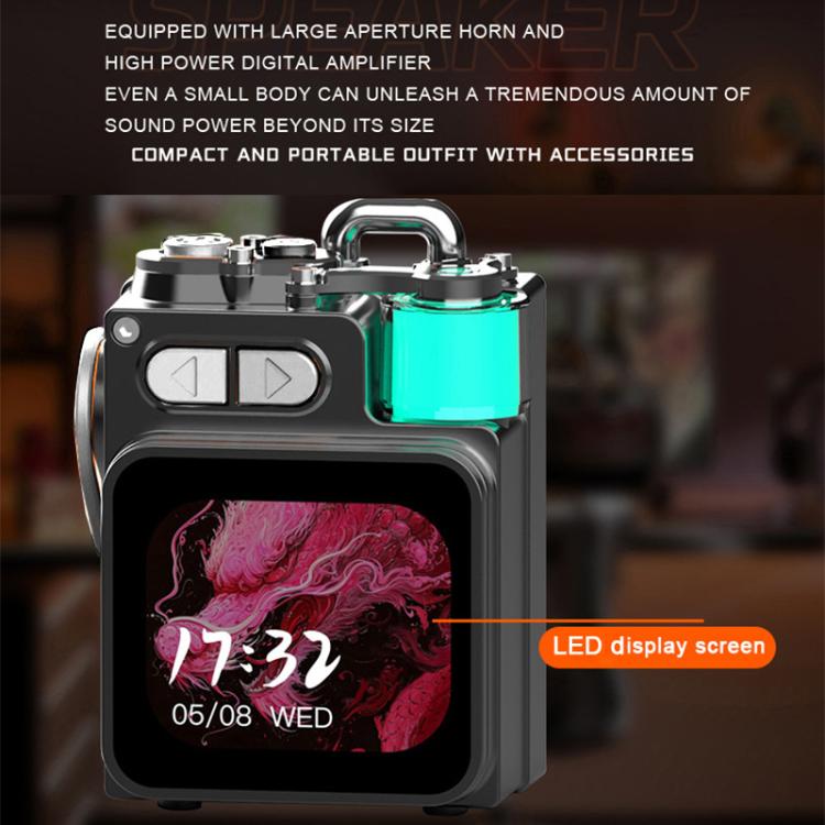 DK08 Smart LED Screen Cool Style Portable RGB Light Bluetooth Speaker